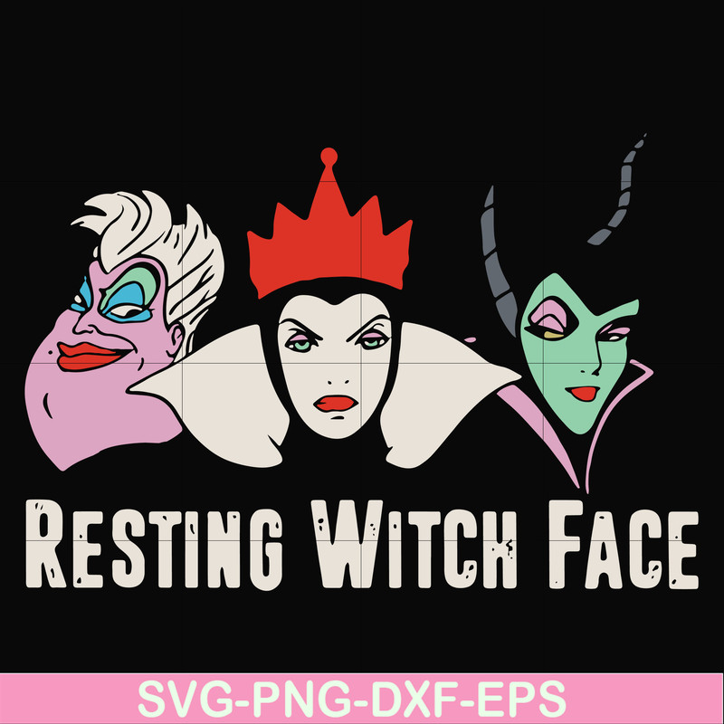 HLW24072024-Resting witch face svg, halloween svg, png, dxf, eps digital file HLW24072024.jpg