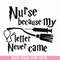 HRPT00011-Nurse because my letter never came svg, png, dxf, eps file HRPT00011.jpg