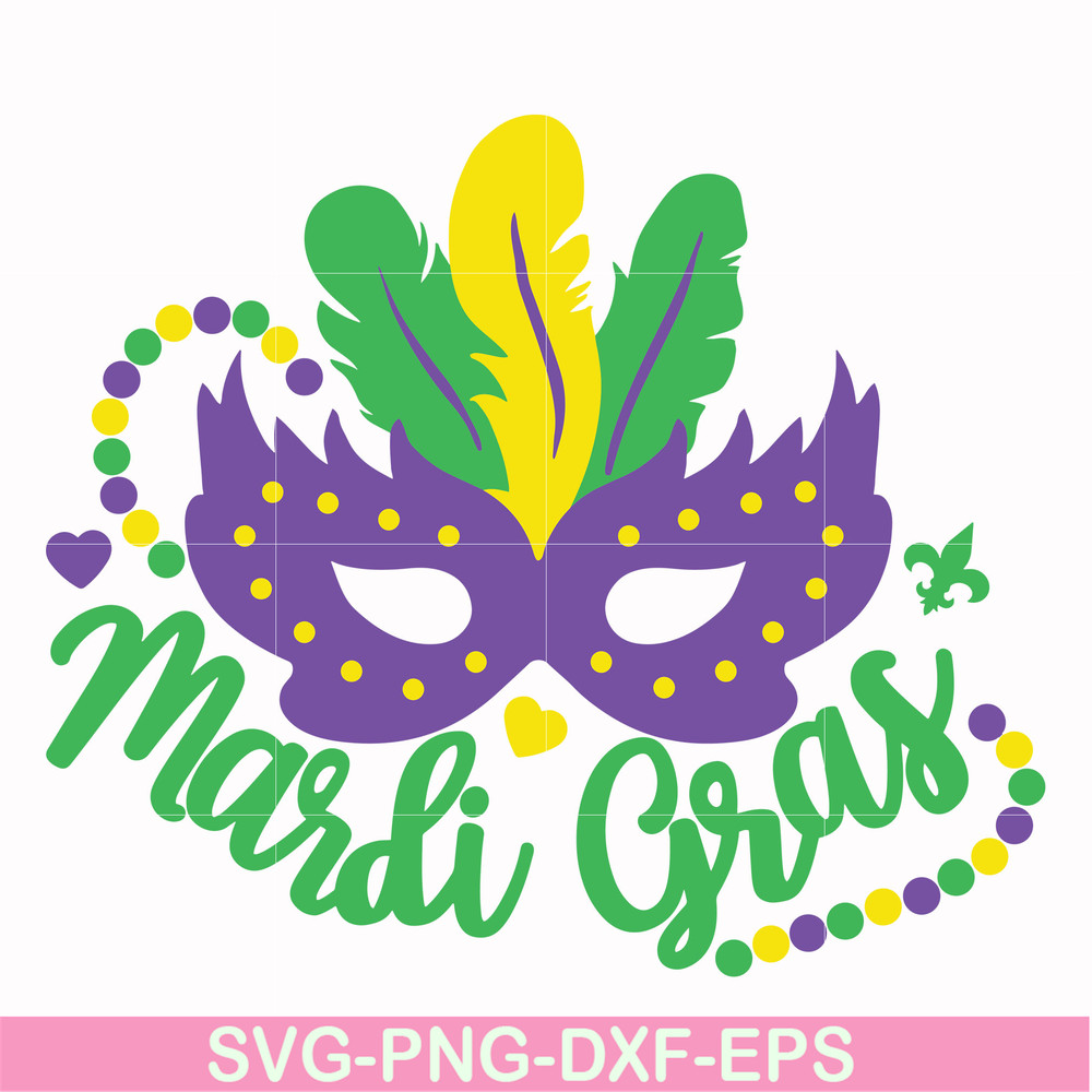 MAG0001-Mardi gras svg, png, dxf, eps file MAG0001.jpg