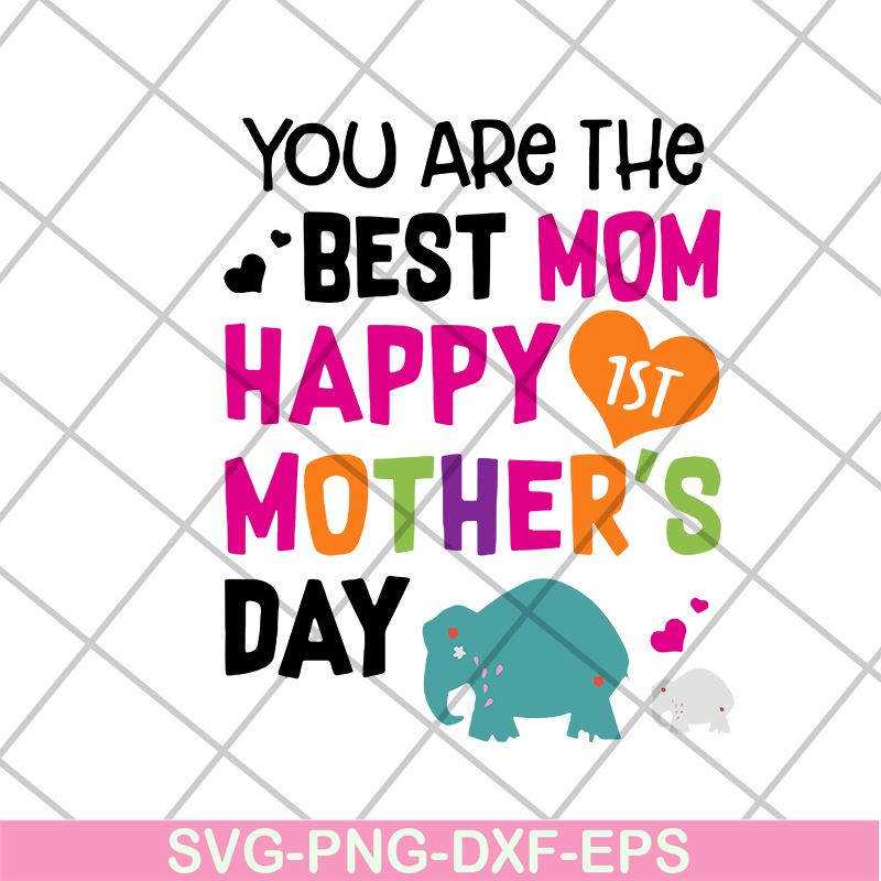 MTD02042126-You are the best mom svg, Mother's day svg, eps, png, dxf digital file MTD02042126.jpg