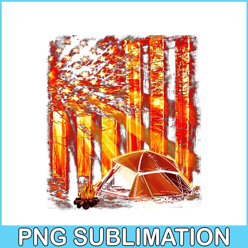 CAMP07112365-Into the wood PNG America Flag Camping PNG Loving Camping PNG.png