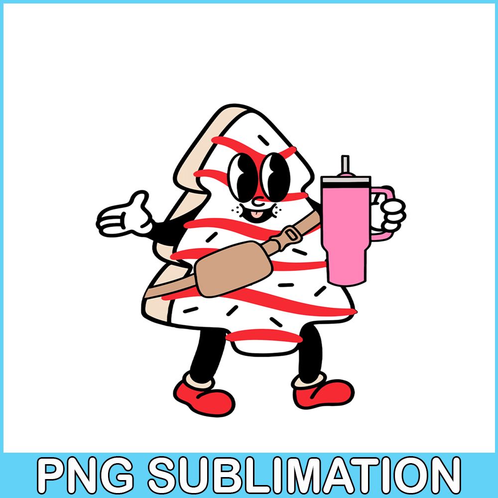 CRM07112398-Out Here Looking Like A Snack Cute Boo Jee Xmas Trees Cakes Png, Boojee Tumbler Inspired Belt Bag Png.png