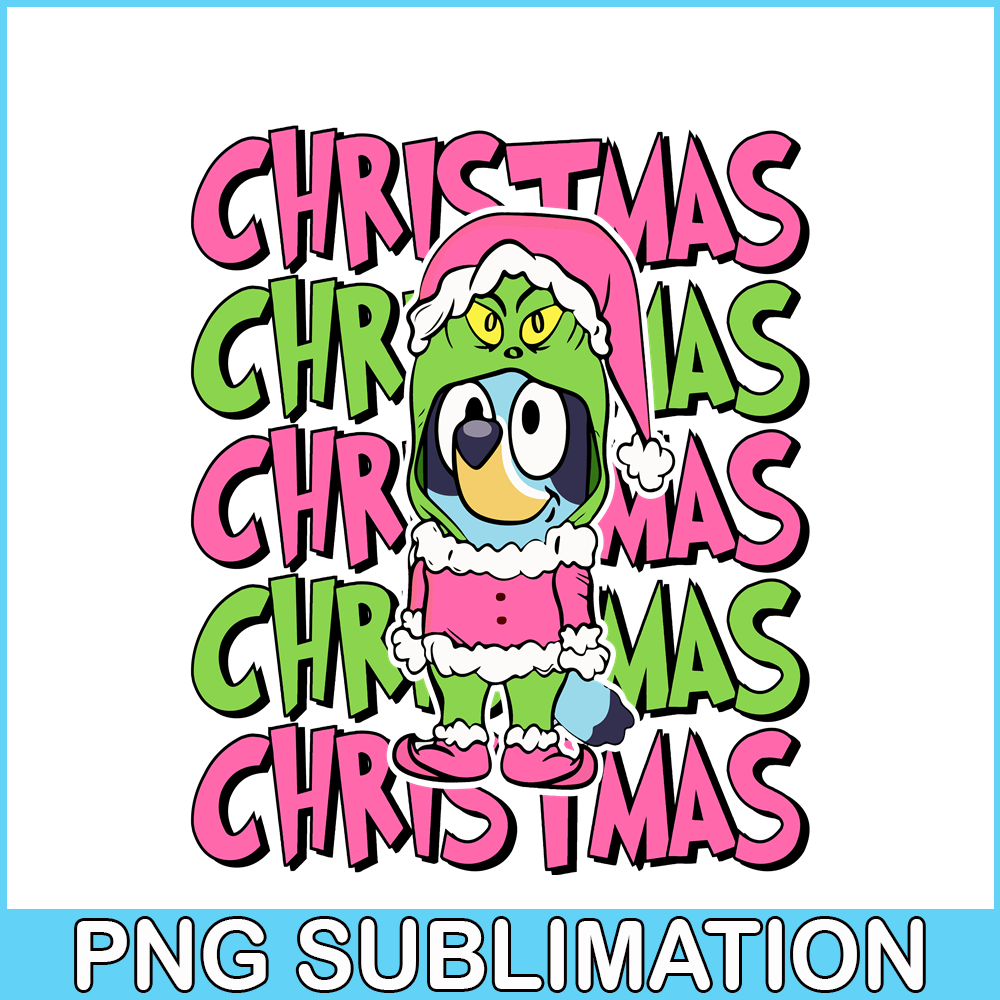 CRM13112310-Christmas Bluey And Grinch PNG, Grinch Character PNG, Bluey Costume PNG.png