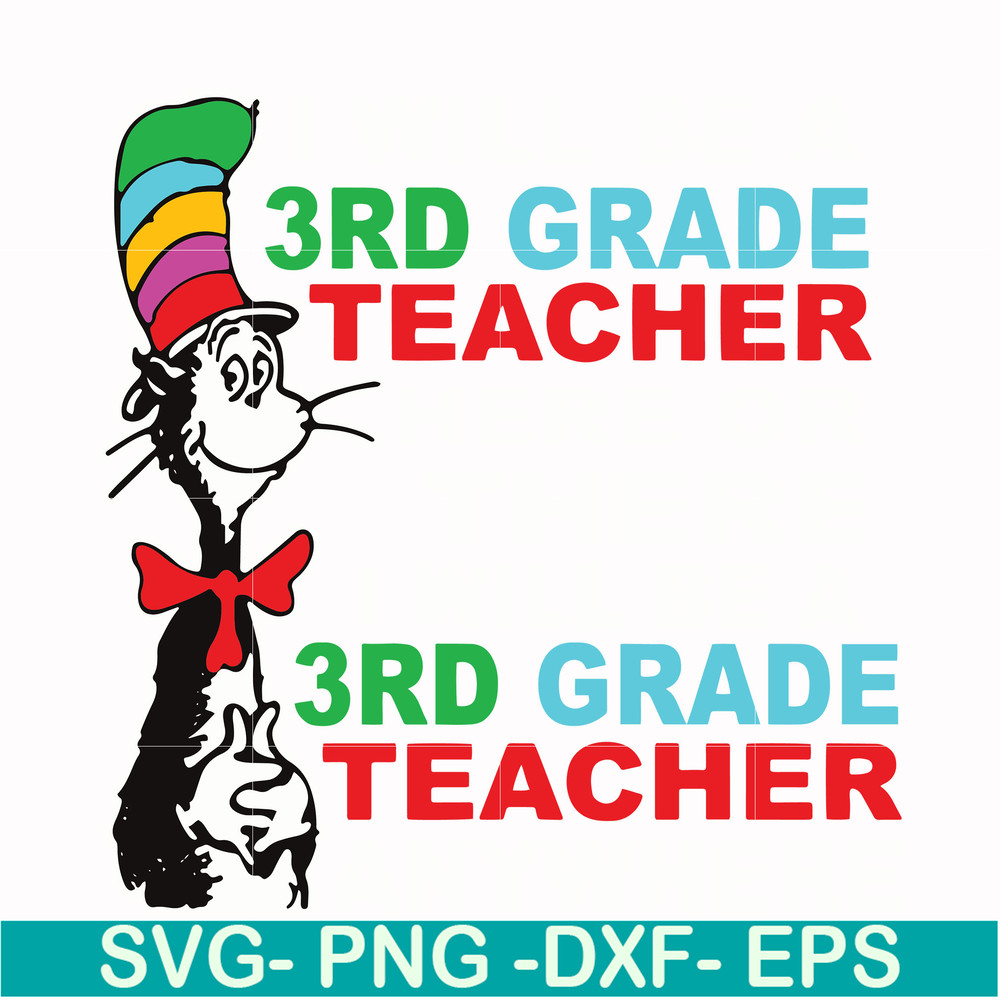 DR00033-3rd grade teacher svg, png, dxf, eps file DR00033.jpg