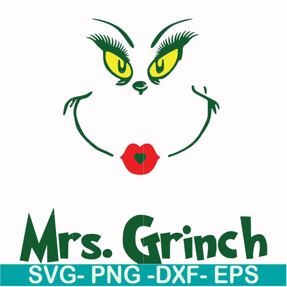 DR00039-Mrs. Grinch svg, png, dxf, eps file DR00039.jpg