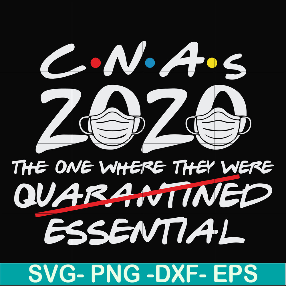 FN0001009-Cnas 2020 the one where they were quarantined essential svg, png, dxf, eps file FN0001009.jpg