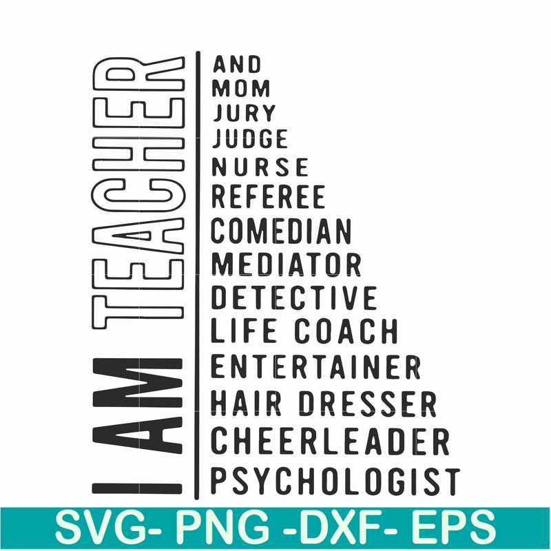 FN000161-I am teacher svg, png, dxf, eps file FN000161.jpg