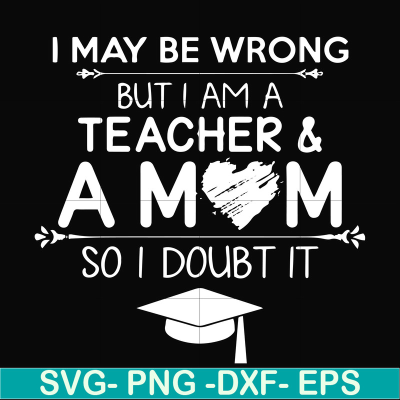 FN000163-I may be wrong but I am a teacher & a mom so I doubt it svg, png, dxf, eps file FN000163.jpg