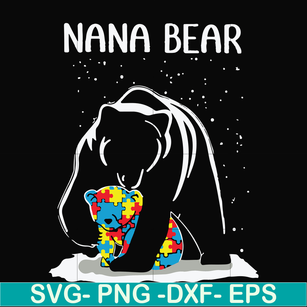 FN000175-Nana bear svg, png, dxf, eps file FN000175.jpg