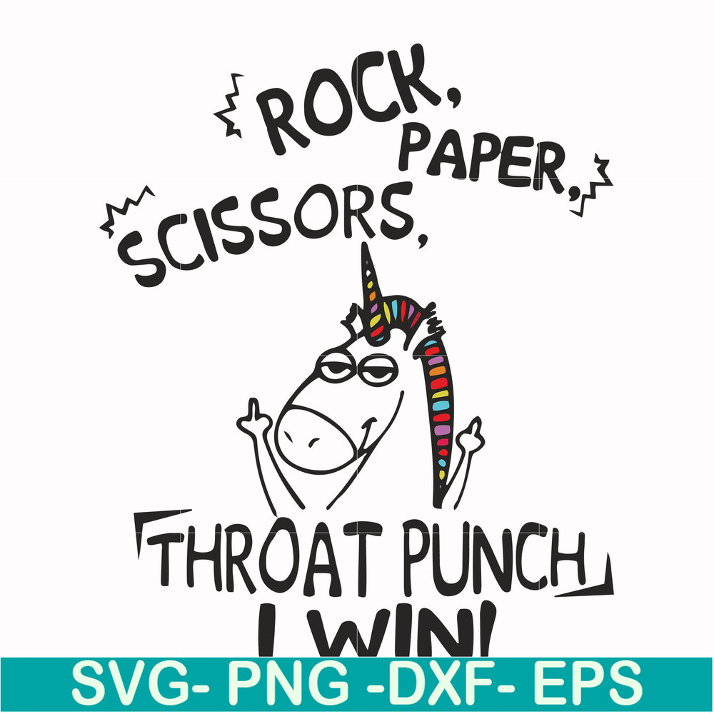 FN000368-Rock paper scissors throat punch I win svg, png, dxf, eps file FN000368.jpg