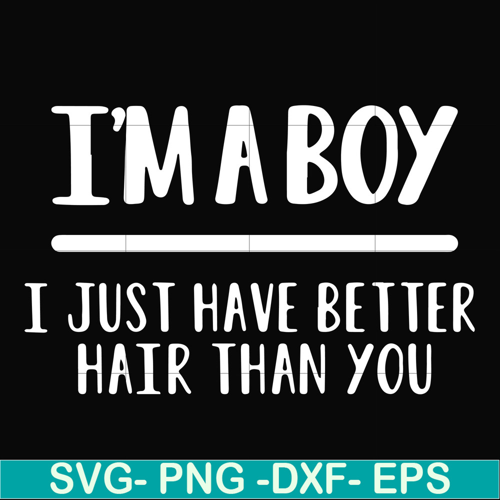 FN000394-I'm a boy I just have better hair than you svg, png, dxf, eps file FN000394.jpg