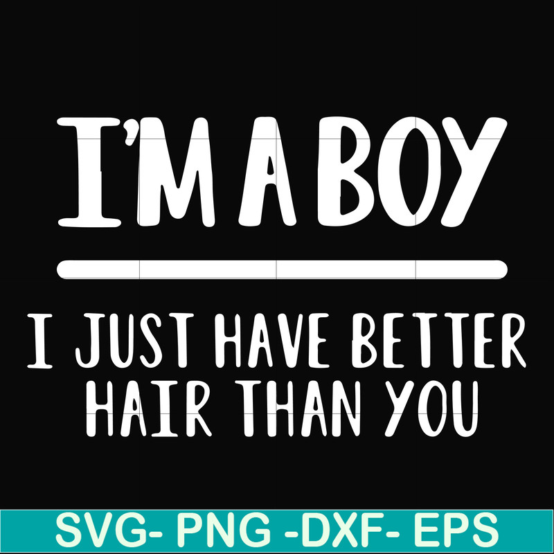 FN000394-I'm a boy I just have better hair than you svg, png, dxf, eps file FN000394.jpg