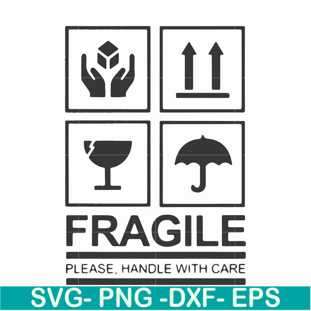 FN000567-Fragile please handle with care svg, png, dxf, eps file FN000567.jpg