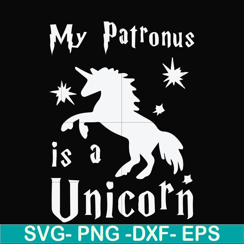 FN000568-My patronus is a Unicorn svg, png, dxf, eps file FN000568.jpg