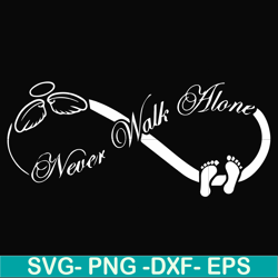 never walk alone svg, png, dxf, eps file fn00067