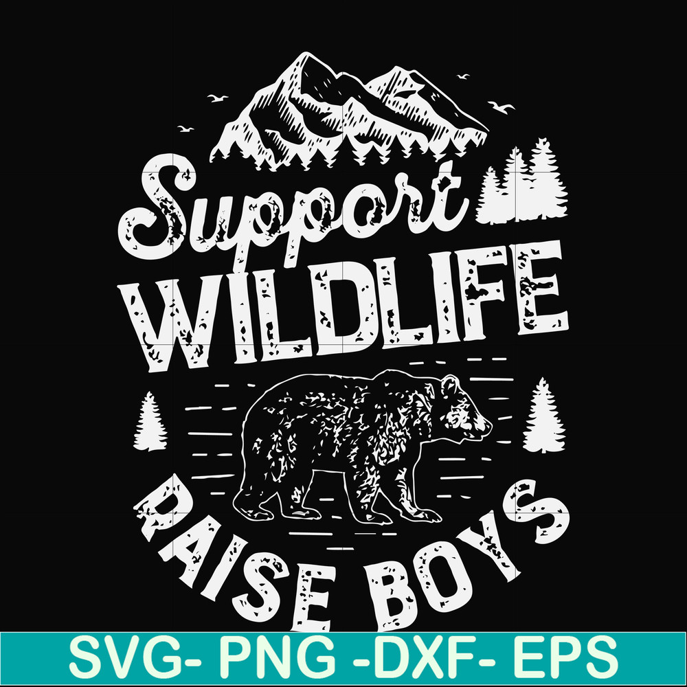 FN000673-Support wildlife raise boys svg, png, dxf, eps file FN000673.jpg