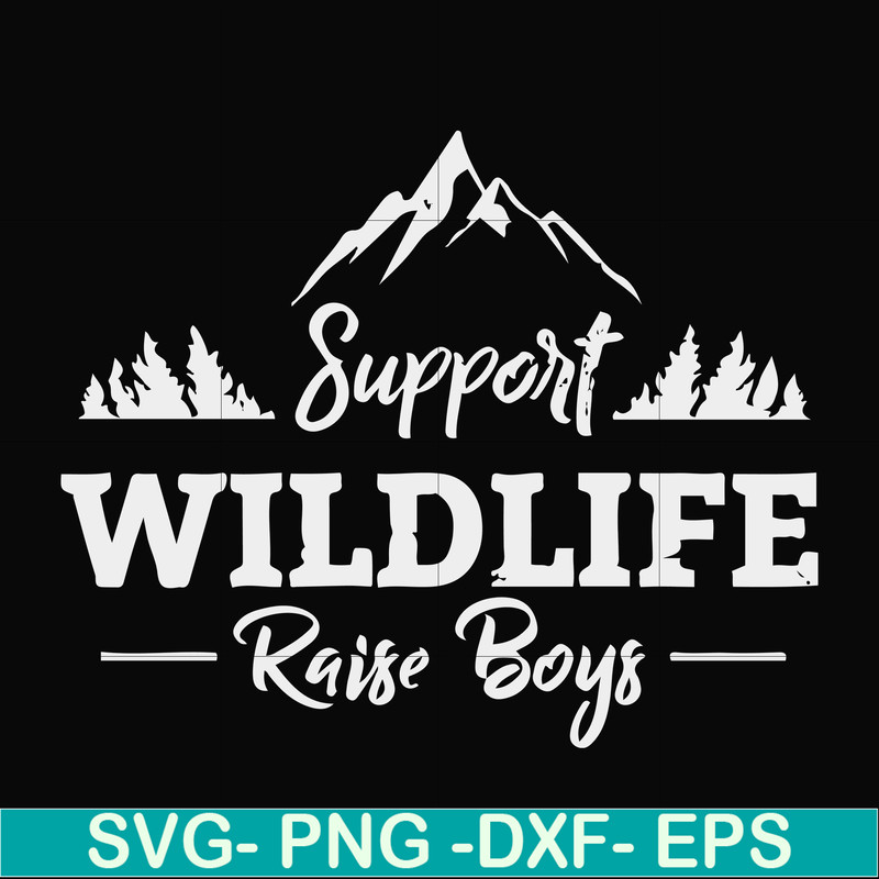 FN000674-Support wildlife raise boys svg, png, dxf, eps file FN000674.jpg