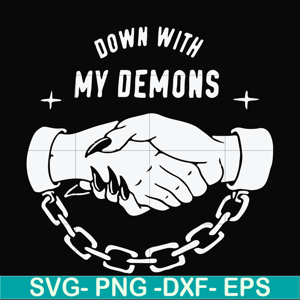 FN000697-Down with my Demons svg, png, dxf, eps file FN000697.jpg