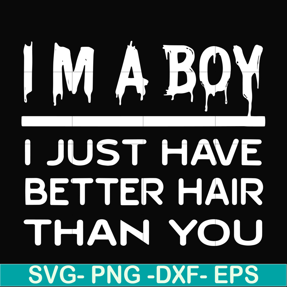FN00096-I'm a boy I just have better hair than you svg, png, dxf, eps file FN00096.jpg