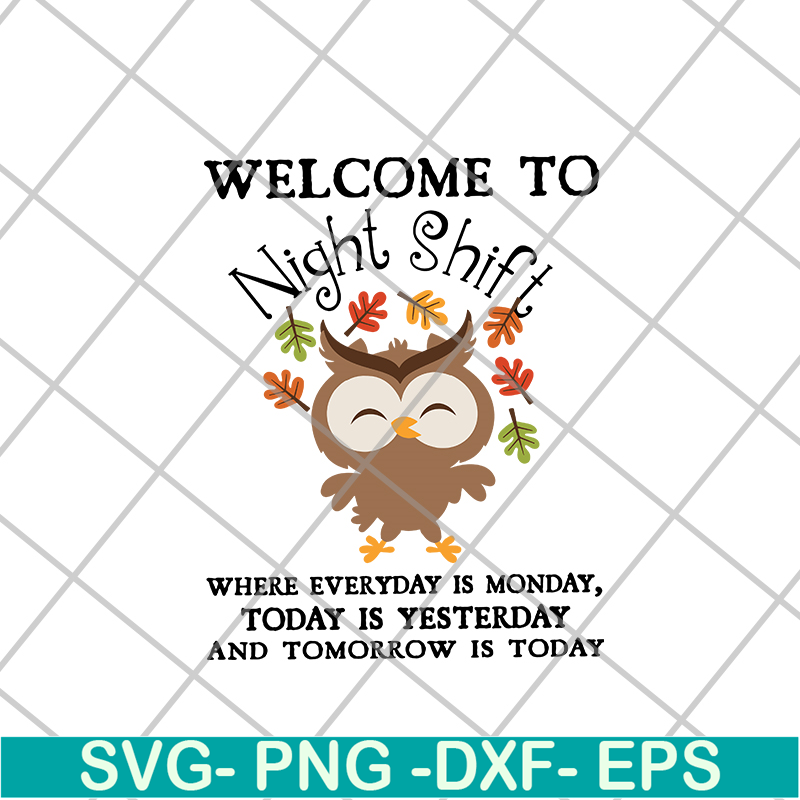 FN11062126-Owl Welcome to night svg, png, dxf, eps digital file FN11062126.jpg