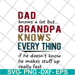 dad knows a lot but grandpa knows every thing svg, png, dxf, eps digital file ftd05062104