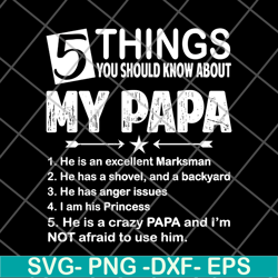 5 things you should know about my papa svg, png, dxf, eps digital file ftd09062114