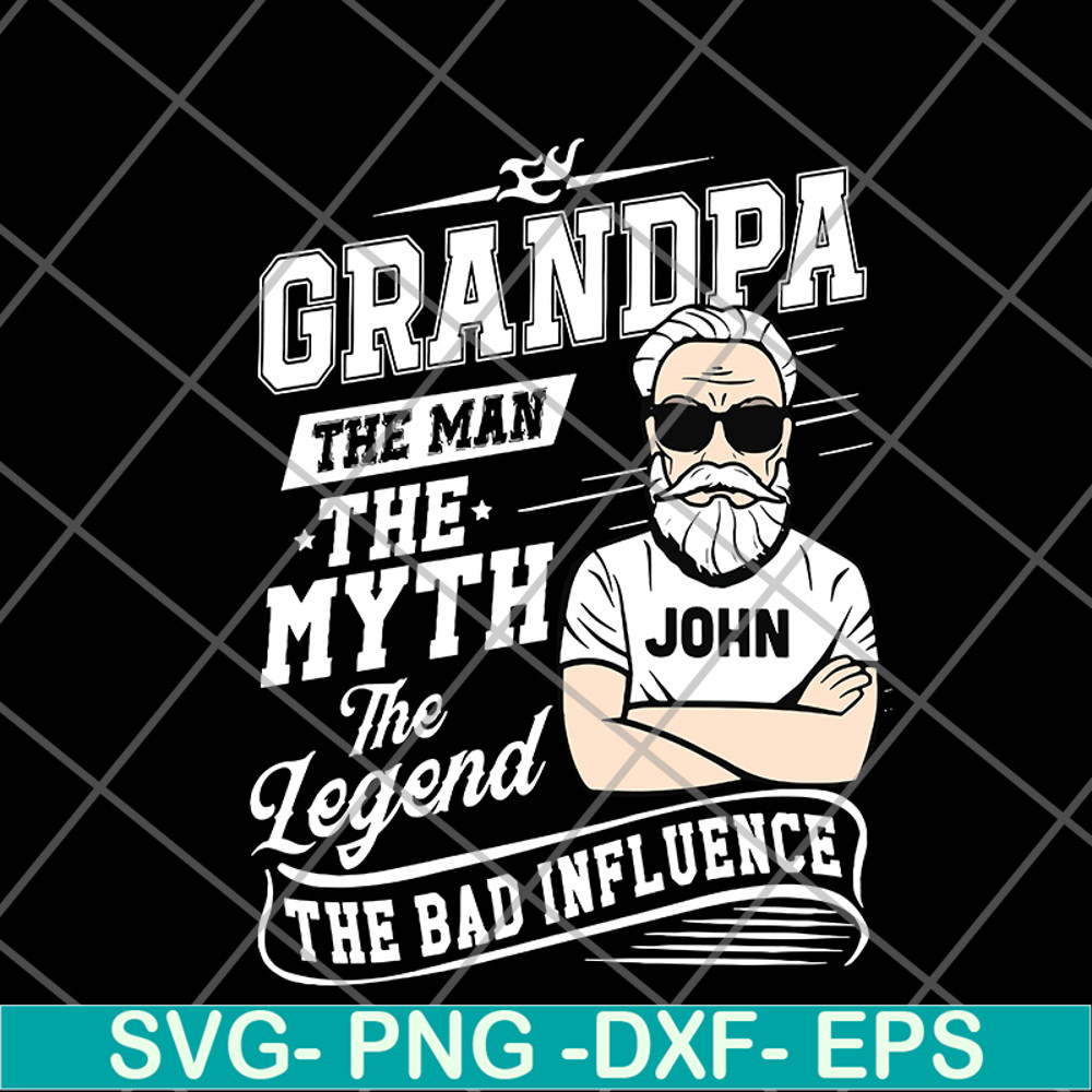 FTD10062113-Grandpa Bad Influence Old Man svg, png, dxf, eps digital file FTD10062113.jpg