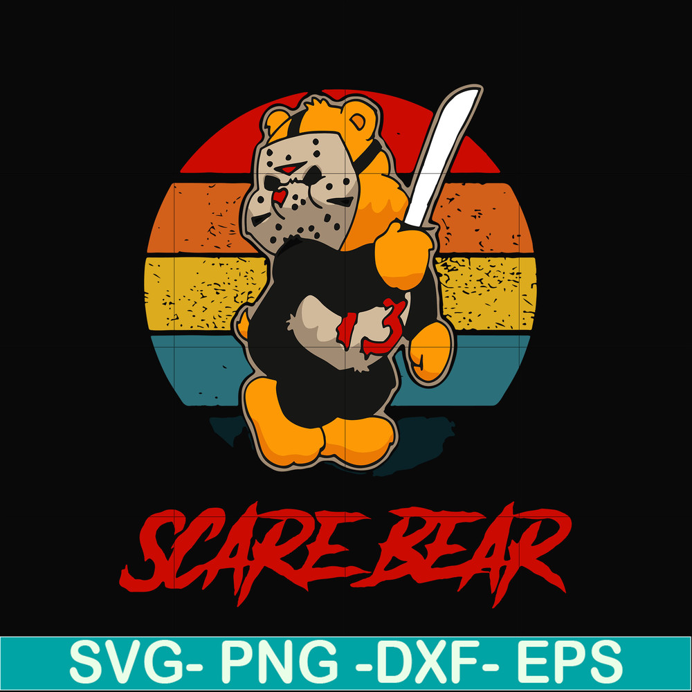 HLW0005-scare bear svg, halloween svg, png, dxf, eps digital file HLW0005.jpg