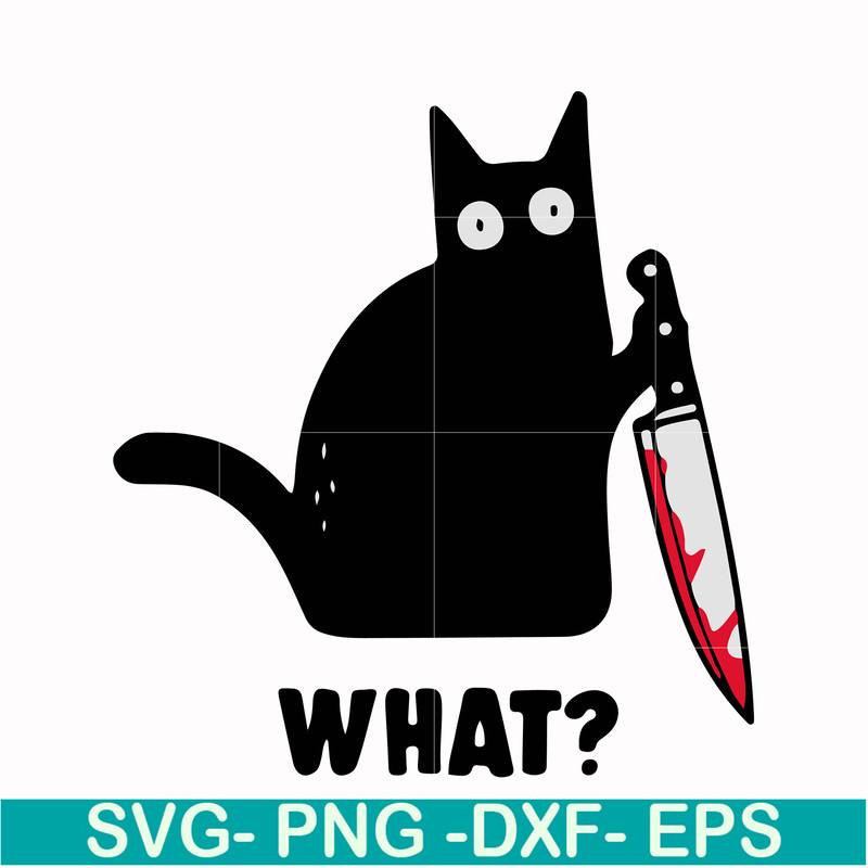 HLW0108-cat with knife svg, png, dxf, eps digital file HLW0108.jpg