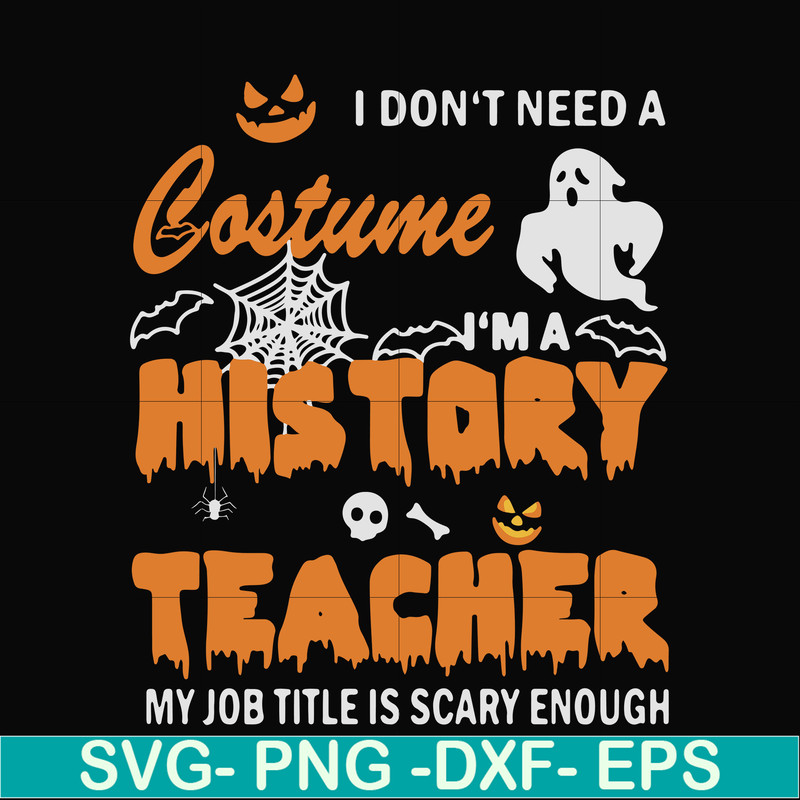 HLW0115-I don’t need a costume I’m a music teacher my job title is scary enough halloween svg, png, dxf, eps digital file HLW0115.jpg