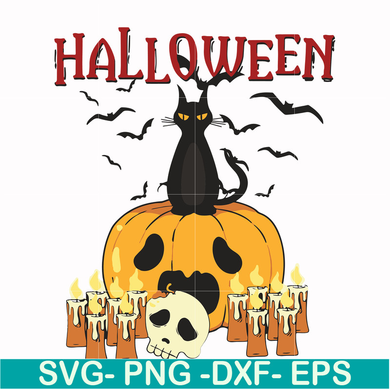 HLW17072020-Cat halloween svg, png, dxf, eps digital file HLW17072020.jpg