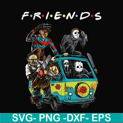 scary friends horror svg, halloween svg, png, dxf, eps digital file hlw2307202