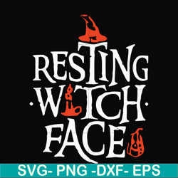 resting witch face svg, halloween svg, png, dxf, eps digital file hlw24072020