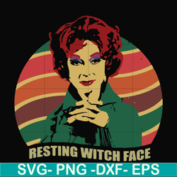 resting witch face svg, halloween svg, png, dxf, eps digital file hlw24072025