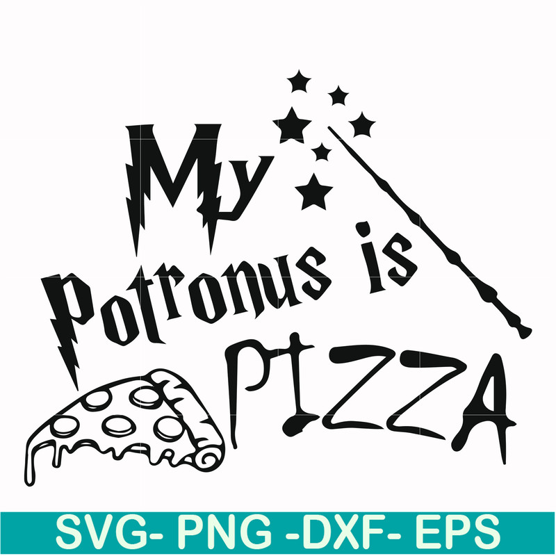 HRPT00012-My potronus is pizza svg, png, dxf, eps file HRPT00012.jpg