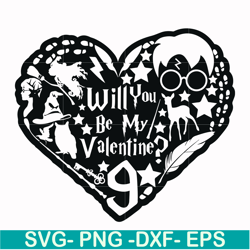 will you be my valentine svg, png, dxf, eps file hrpt00034