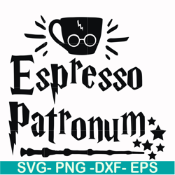 expresso patronum svg, png, dxf, eps file hrpt00040