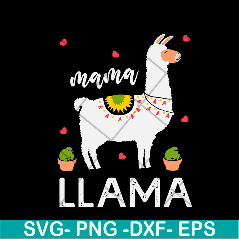 MTD02042123-Mama llama svg, Mother's day svg, eps, png, dxf digital file MTD02042123.jpg
