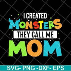 i created momsters they call me mom svg, mother's day svg, eps, png, dxf digital file mtd08042118