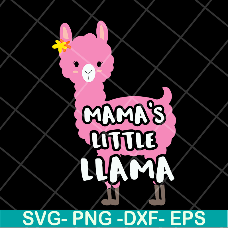 MTD13042105-mama's little llama svg, Mother's day svg, eps, png, dxf digital file MTD13042105.jpg