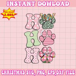 ho ho ho christmas svg, pink christmas svg, pink winter svg, pink santa svg, pink santa claus svg, christmas svg