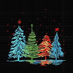 vintage christmas trees png, hand drawing christmas trees png, tree christmas png