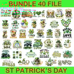 bundle patrick day png, happy lucky png, lucky nurse png