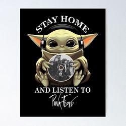 poster stay home and listen to pink f