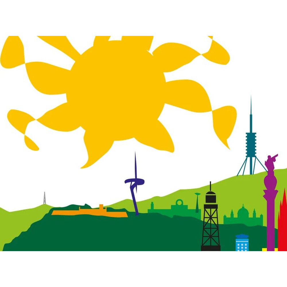 Barcelona mosaic, Gaudi mosaic, Gaudi print, Barcelona skyline, Gaudi poster, wall art Gaudi, Gaudi mosaic print, Barcelona mosaic postervvvvvvvvvvvvvvvvvvvvvvv