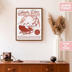wall art, christmas poster, high-quality print, world tour, graphic poster