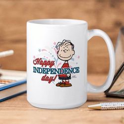 the peanuts snoopy 4th of july linus happy independence day coffee mug