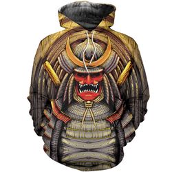 3d print all over samurai hoodie sweatshirt