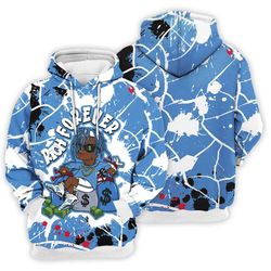 rich forever - university blue 3d print hoodie