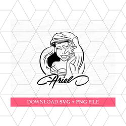 princess with starfish svg, family trip svg, mermaid princess svg